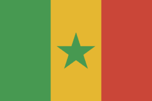 Senegal flag med grøn stjerne