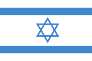 Israel flag - hvid og blå med stjerne