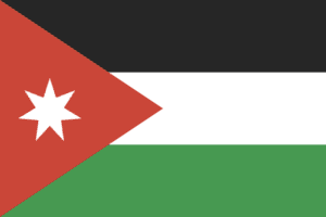 Jordan flag med stjerne i trekant