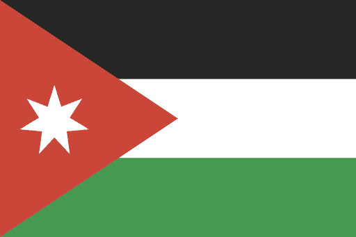 Jordan flag med stjerne i trekant