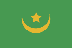 Mauritania flag med stjerne og måne