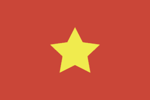 Vietnam flag med gul stjerne
