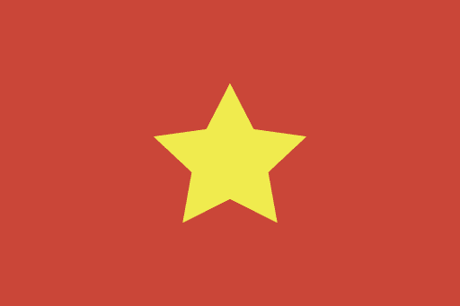 Vietnam flag med gul stjerne
